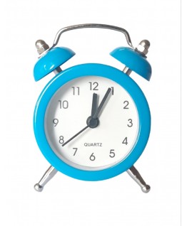 pocket alarm clock blue